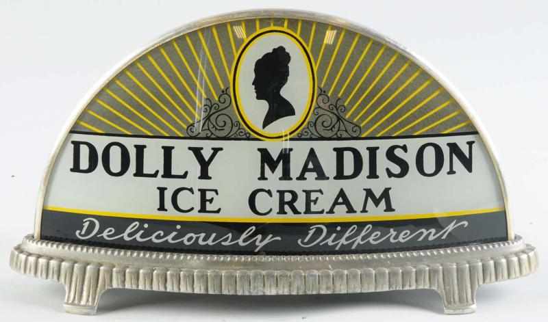 Appraisal: Dolly Madison Ice Cream Reverse Glass Cab Light Gillco light-up