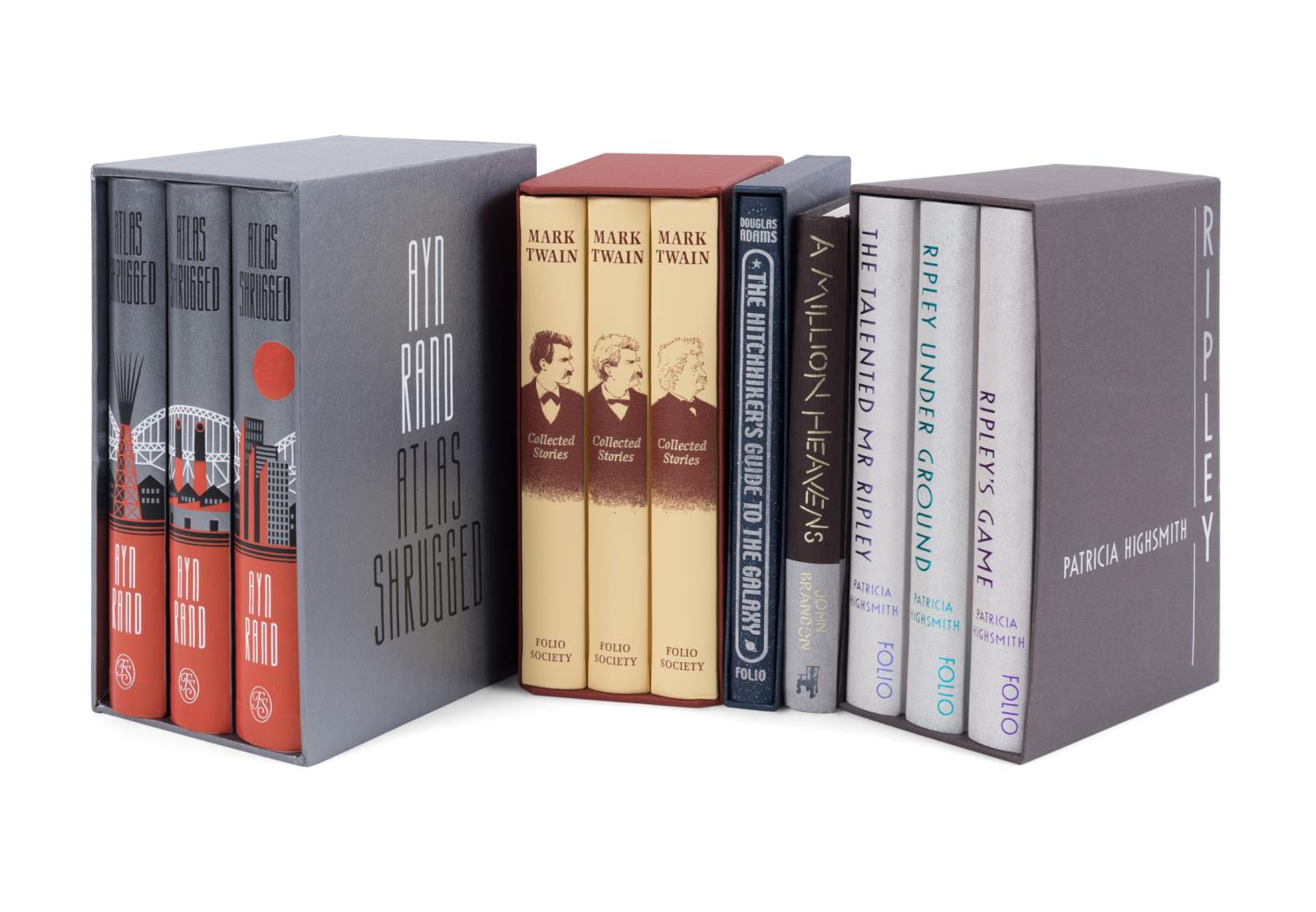 Appraisal: ELEVEN FOLIO SOCIETY FICTION BOOKS INCL AYN RAND Collection of