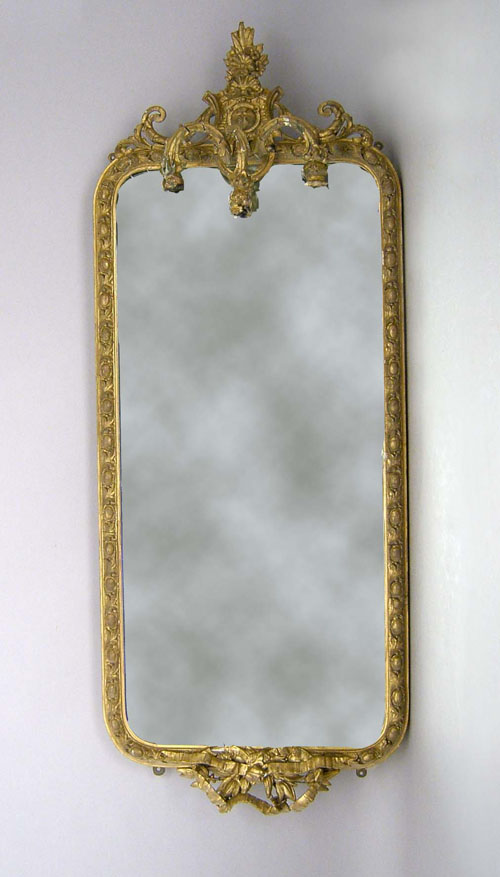 Appraisal: Victorian gilt mirror with candlearms h