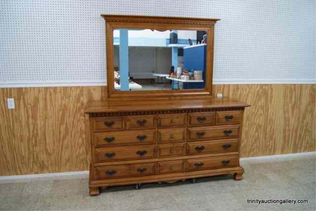 Appraisal: 's Sprague Carleton Maple Dresser MirrorPart of a piece bedroom