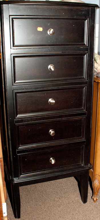 Appraisal: Contemporary ebonized wood chest Estimate - All items sold as