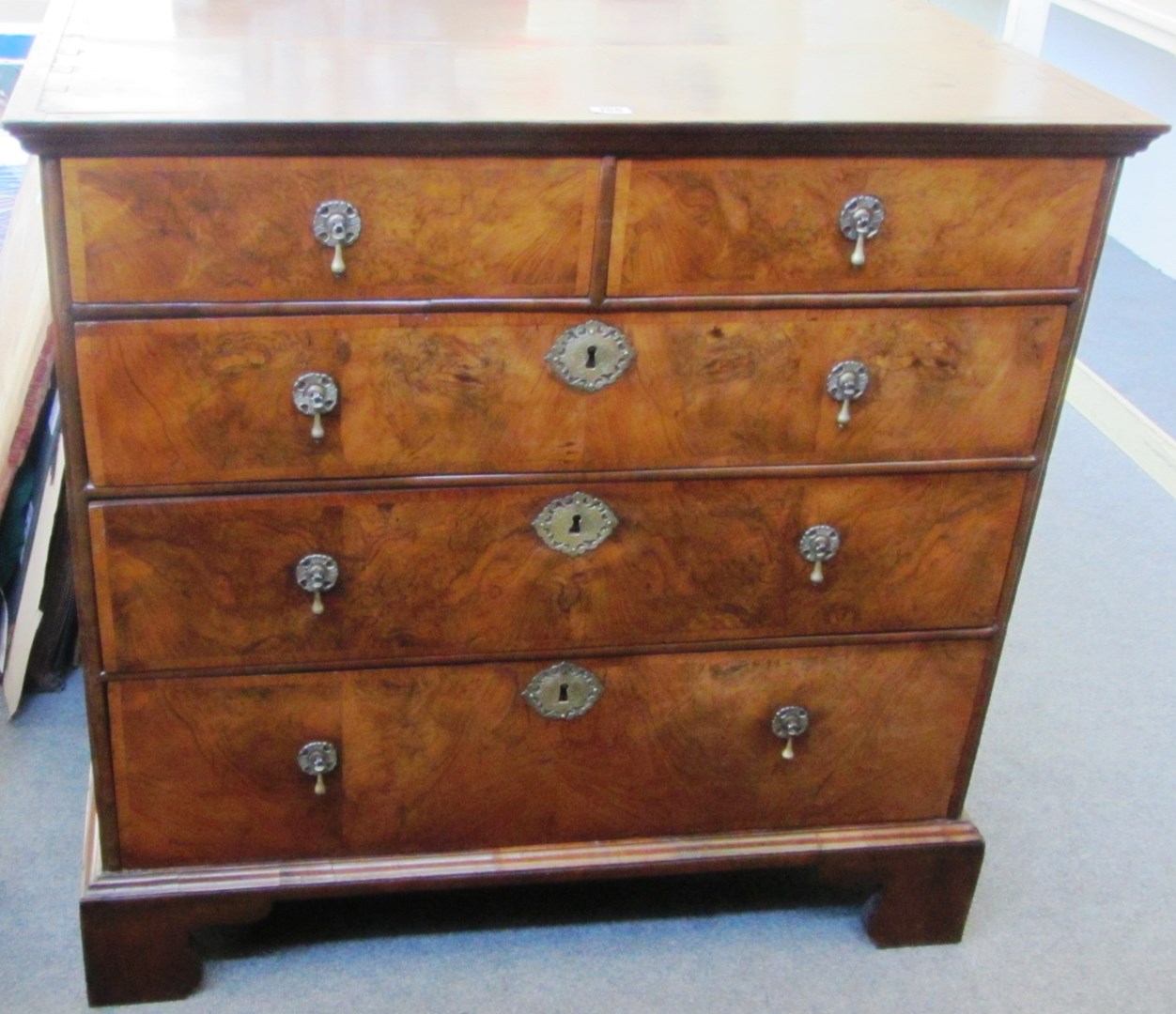 Appraisal: An early th century walnut and oak chest of two