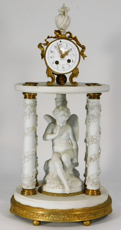 Appraisal: FINE C FRENCH LEROY PARIS PARIAN WARE CLOCK France Early