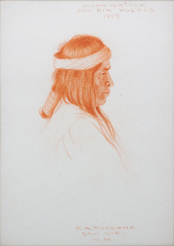 Appraisal: Elbridge Ayer Burbank American - Indian Figure Portrait Elbridge Ayer