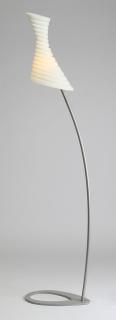 Appraisal: Italian floor lamp with white glass shade Contemporary Italian floor