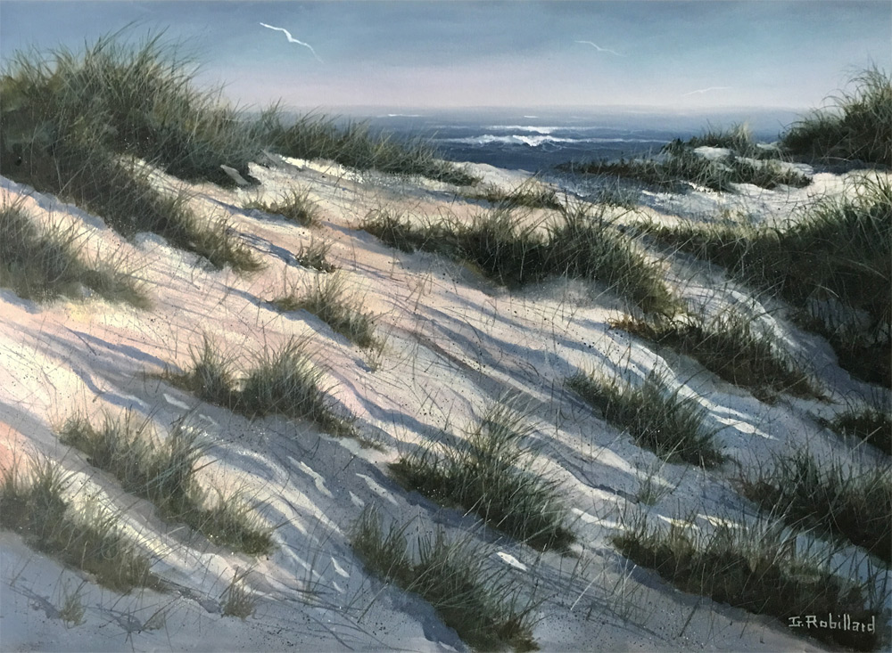 Appraisal: ROBILLARD Gerald American th Century Sand Dunes Acrylic Canvas ''