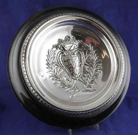 Appraisal: A Maltese silver circular plaque embossed with the Grand Master