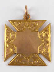 Appraisal: An antique carat gold Maltese Cross pendant hallmarked Birmingham approx