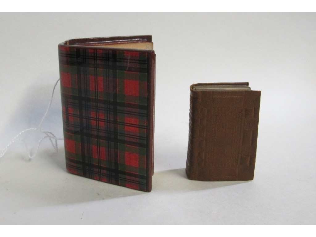 Appraisal: Mauchline tartanware book box with a copy of the 'World's