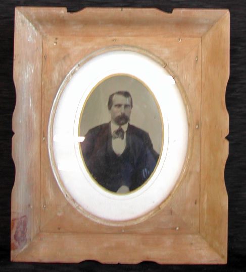 Appraisal: Southern School Portrait of a Mustachioed Gentleman whole plate tintype