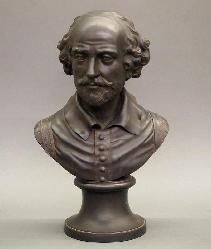 Appraisal: Wedgwood Basalt bust of Shakespeare A th century Wedgwood Basalt