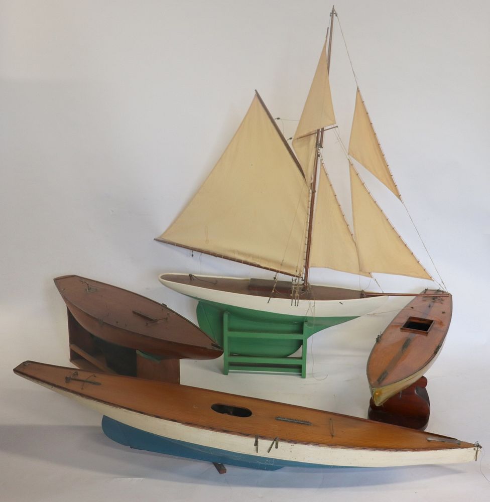 Appraisal: Lot Of Antique Ship Models To inc a ship with