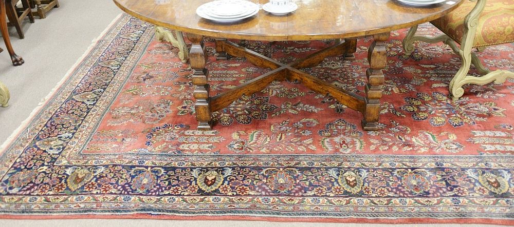 Appraisal: Oriental carpet Sarouk pattern ' x ' Oriental carpet Sarouk