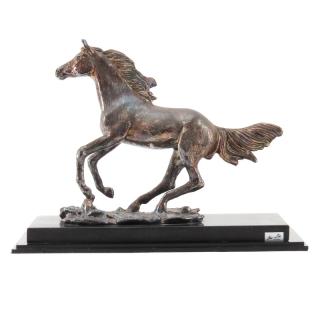 Appraisal: Ben Zion Judaica Sterling Silver Horse Sculpture On Base Ben