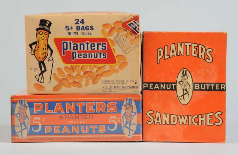 Appraisal: Lot Of Planters Peanuts Boxes This lot includes Planters Peanut