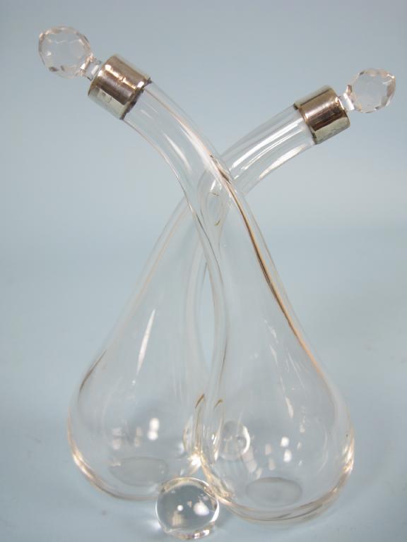 Appraisal: An Edward VII glass oil and vinegar Cruet with cut-glass