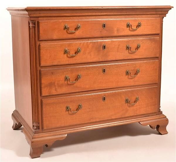 Appraisal: PA Chippendale Walnut Chest of Drawers Pennsylvania Chippendale Walnut Chest