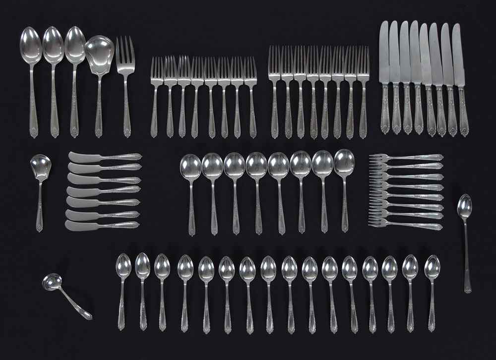 Appraisal: COLLECTION OF ALVIN DELLA ROBBIA STERLING FLATWARE Approx pieces in