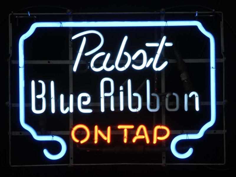 Appraisal: Pabst Blue Ribbon Border Neon Sign Description s Pabst Brewing