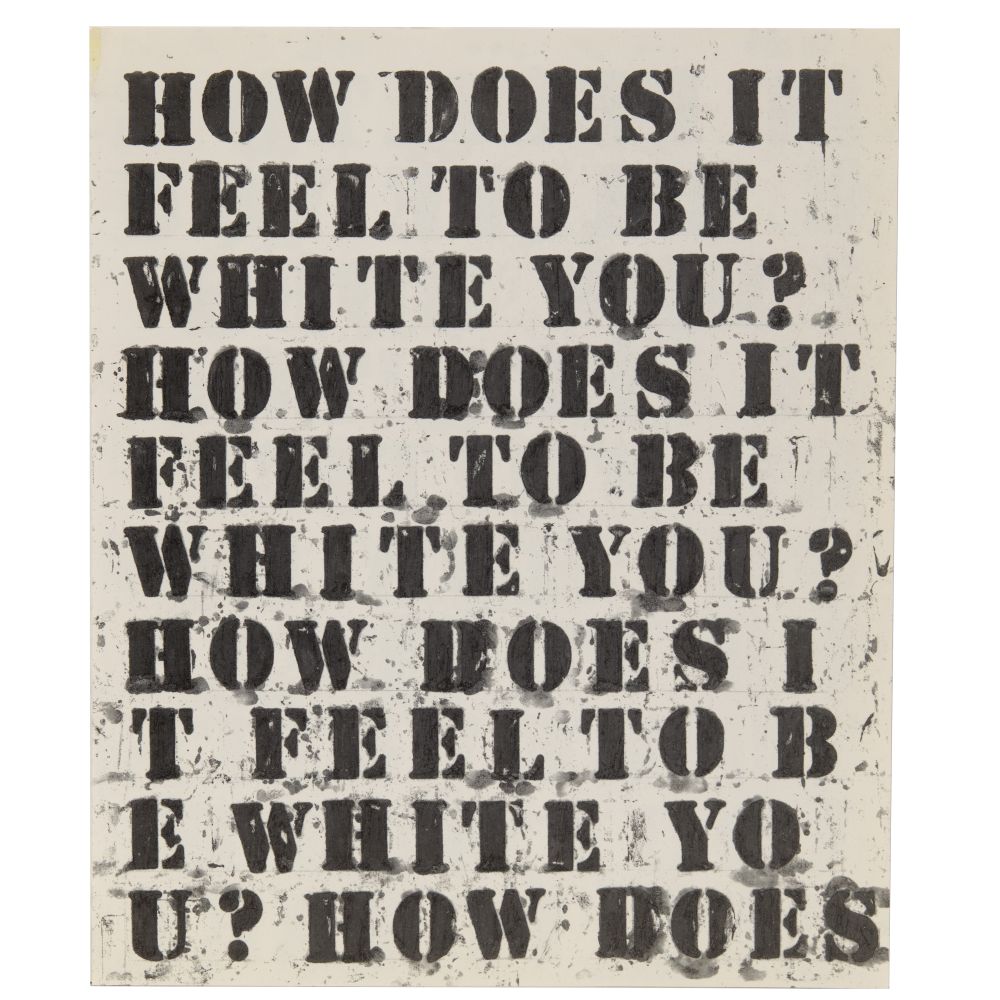 Appraisal: GLENN LIGON AMERICAN B OFFSET LITHOGRAPHUndated and unsigned double-sided print