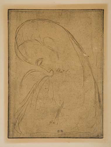 Appraisal: WILHELM LEHMBRUCK Mutter und Kind Vision II Drypoint on cream