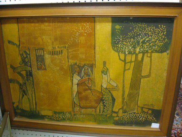 Appraisal: Batik Artwork of an Indonesian Home X