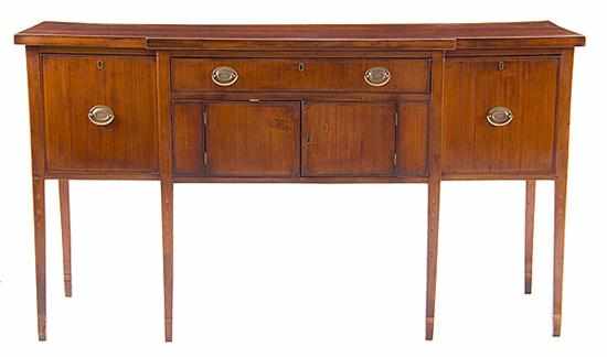 Appraisal: Southern Federal inlaid mahogany sideboard probably Petersburg Virginia circa rectangular