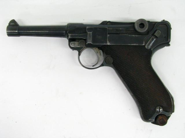 Appraisal: German Luger Erfurt model dated with holster Serial barrel with