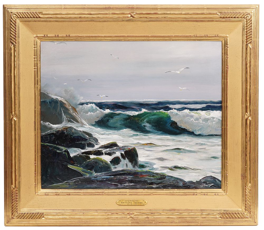 Appraisal: Anthony Thieme 'Surf at Andrew's Point' O C Anthony Thieme