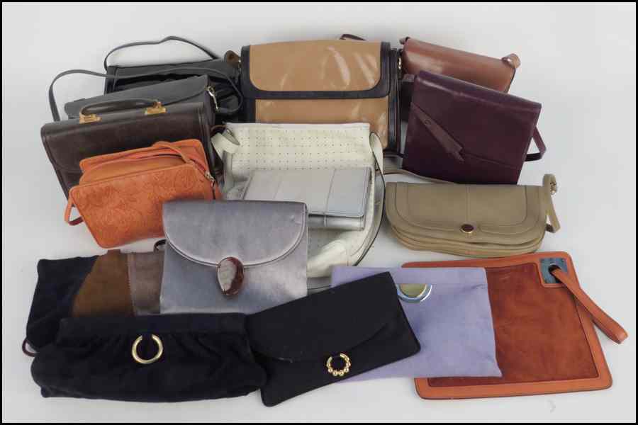 Appraisal: COLLECTION OF HANDBAGS Includes Saks Fifth Avenue and a variety