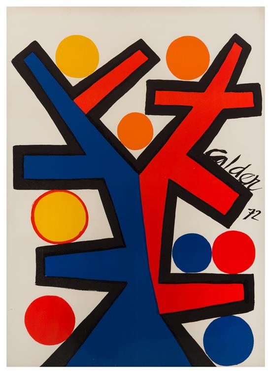 Appraisal: Sale Lot Alexander Calder American - Abstract Composition color lithograph