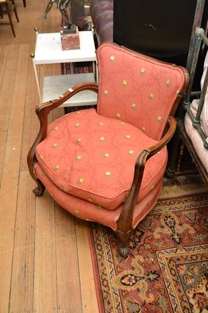 Appraisal: A LOUIS XV STYLE ARMCHAIR AND ONE OTHER FRENCH CHAIR