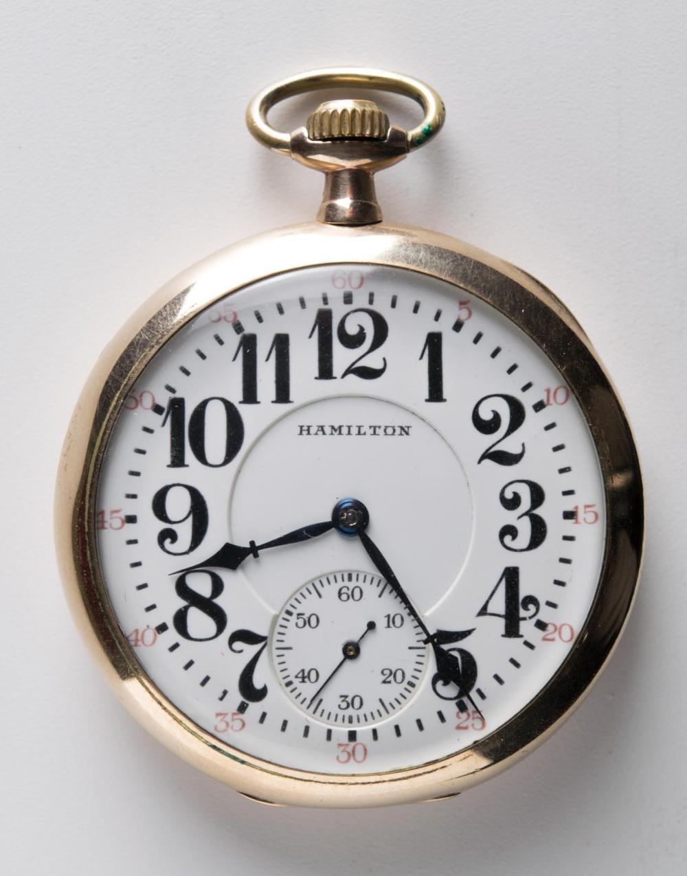 Appraisal: HAMILTON MODEL OPEN FACE POCKET WATCH grade having hour minute