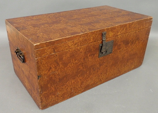 Appraisal: - Storage box early th c with original red paint