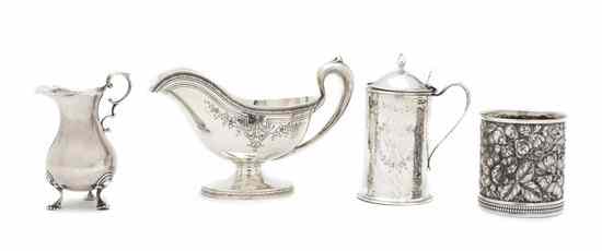 Appraisal: Four American Sterling Silver Articles comprising a Gorham cup with