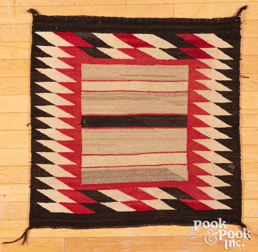 Appraisal: Navajo Indian saddle blanket ca Navajo Indian saddle blanket ca