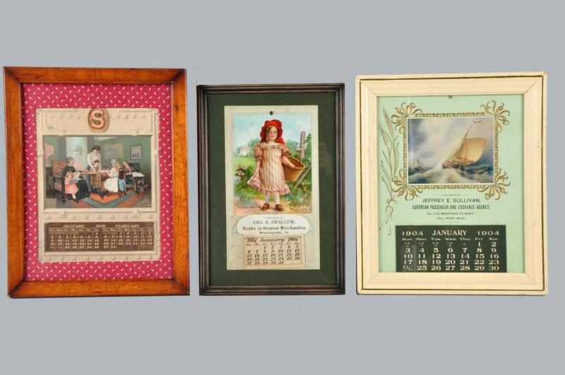 Appraisal: Lot of Calendars Description Circa to Includes Singer Sullivan and