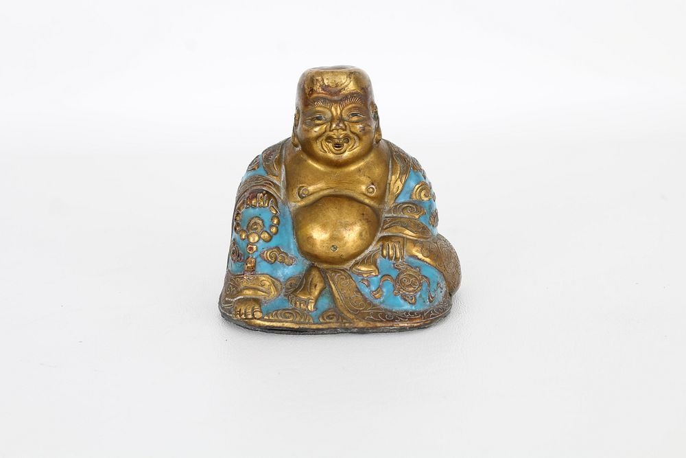 Appraisal: Antique Chinese Seated Buddha Figure Antique Chinese Seated Buddha Figure