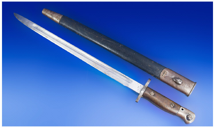 Appraisal: British Bayonet Pattern Bayonet with MK Scabbard