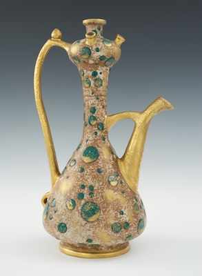 Appraisal: A Large Amphora Ewer with Gilt Decoration Austria Apprx -