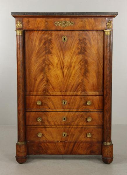 Appraisal: - French Empire Secretaire a Abattant Circa handsome French Empire