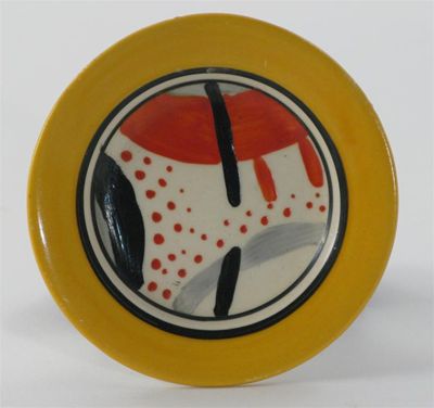 Appraisal: Carpet' a rare Clarice Cliff Bizarre pin tray painted in