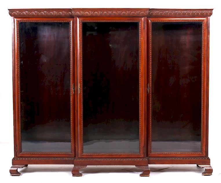 Appraisal: Queen Anne Long Bookcase - Senator's Office 's Excellent Queen