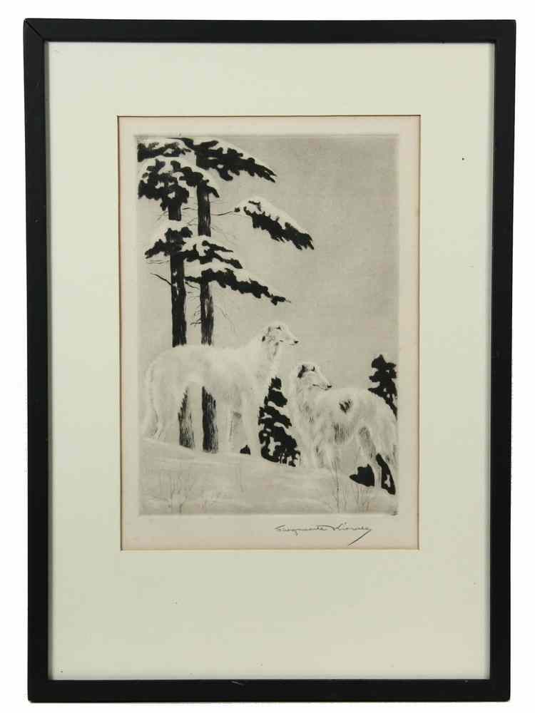 Appraisal: ETCHING - 'A Winter Idyll' by Marguerite Kirmse CT UK