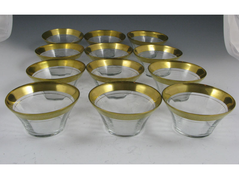 Appraisal: Set of Twelve Crystal Low Bowls early th c clear