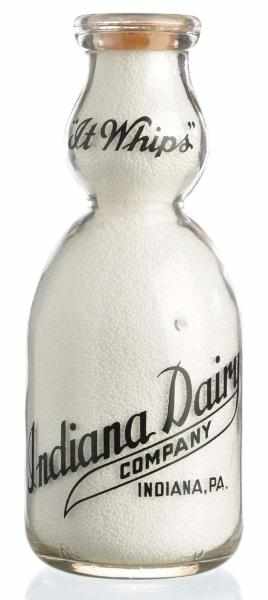 Appraisal: Indiana Dairy Milk Bottle Description Indiana PA The reverse side