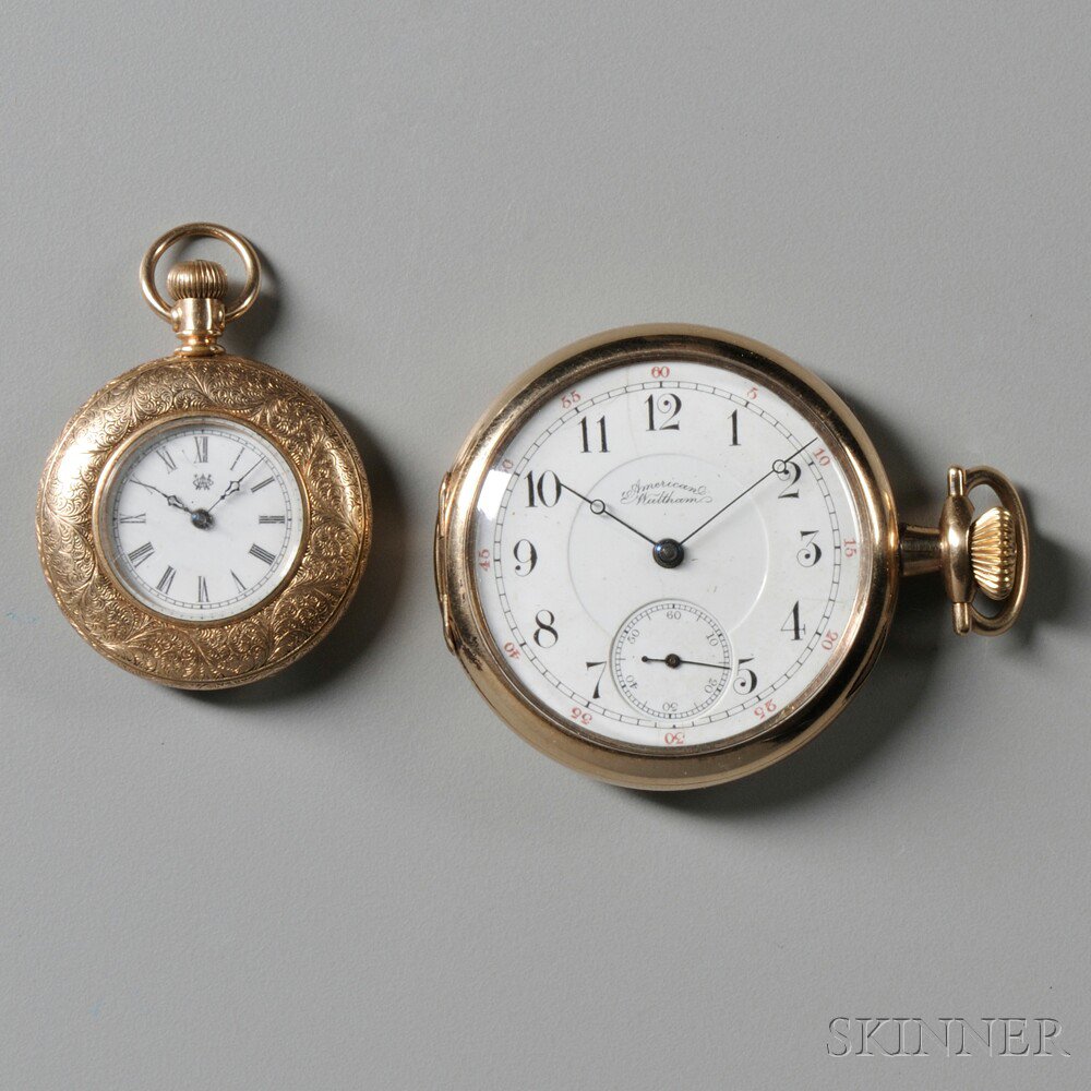 Appraisal: Two Open Face Waltham Pocket Watches both stem-wind and stem-set