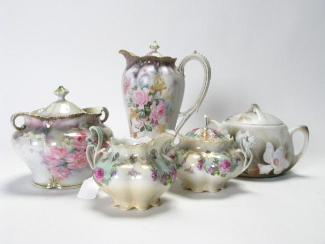 Appraisal: Group of European Marked Porcelain including R S Prussia chocolate