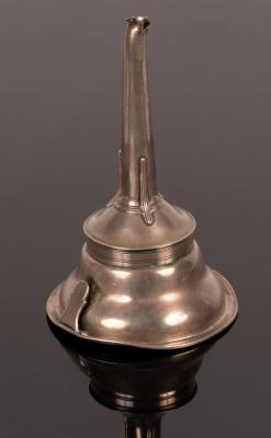 Appraisal: A George III silver wine funnel John Emes London with