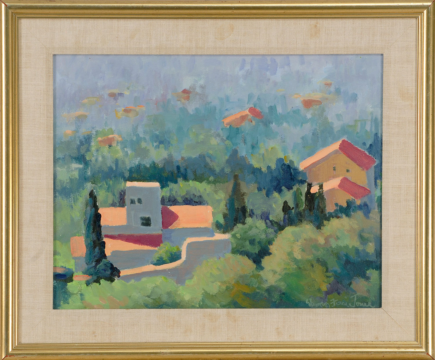 Appraisal: ELEANOR FERRI JONESAmerican - Dusk in Provence Signed lower right